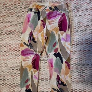 Chico's Brigitte™ Abstract Floral Slub Pants